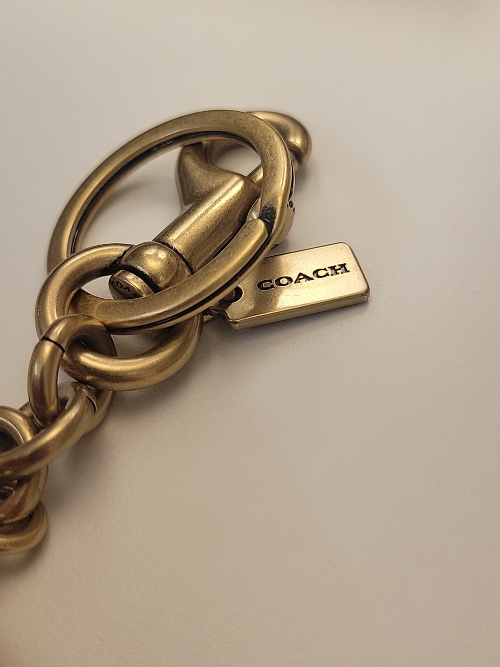 Coach Glitter Peach Pom Keychain - Picture 5 of 7
